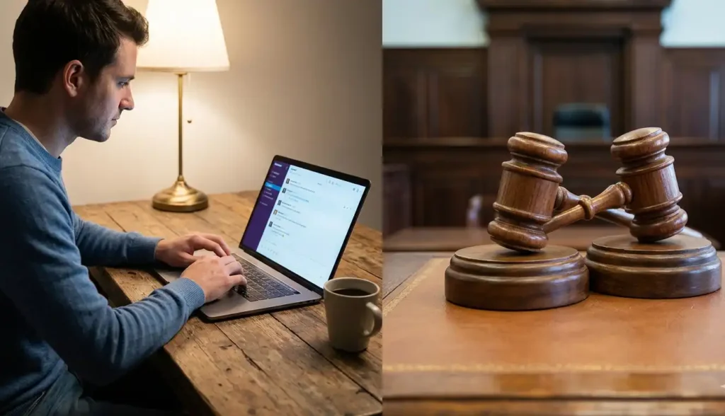 A casual conversation on your laptop could become evidence in a formal courtroom setting.