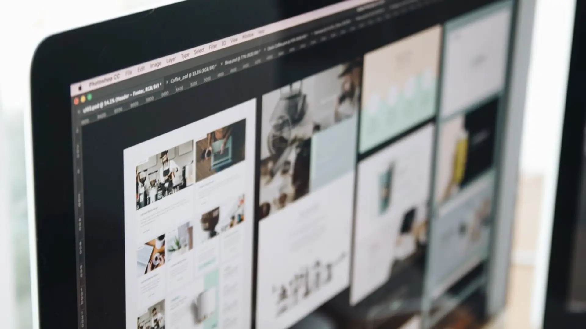 Designer workspace with graphics tablet for digital art creation