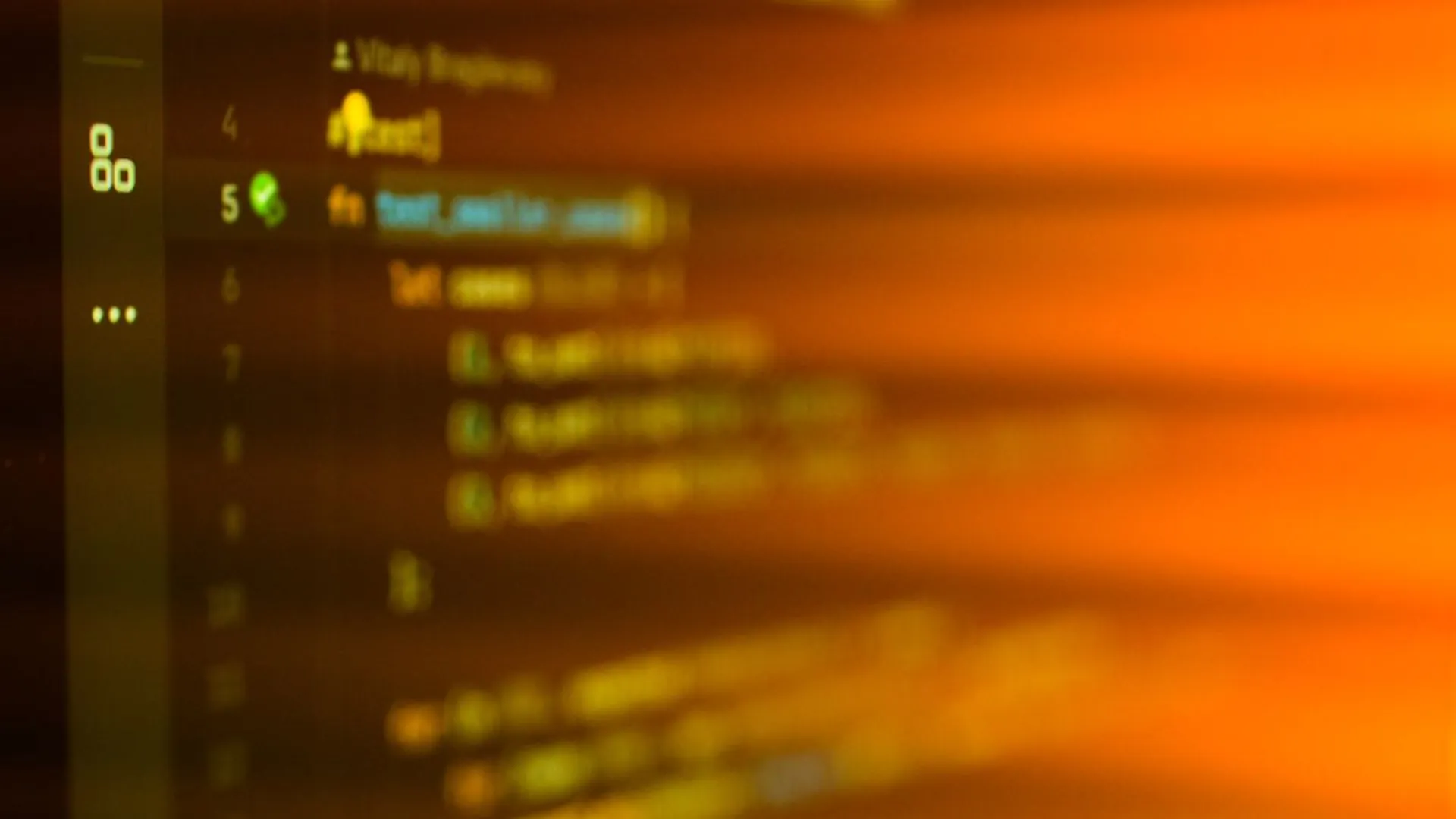 Programming code displayed on a computer screen