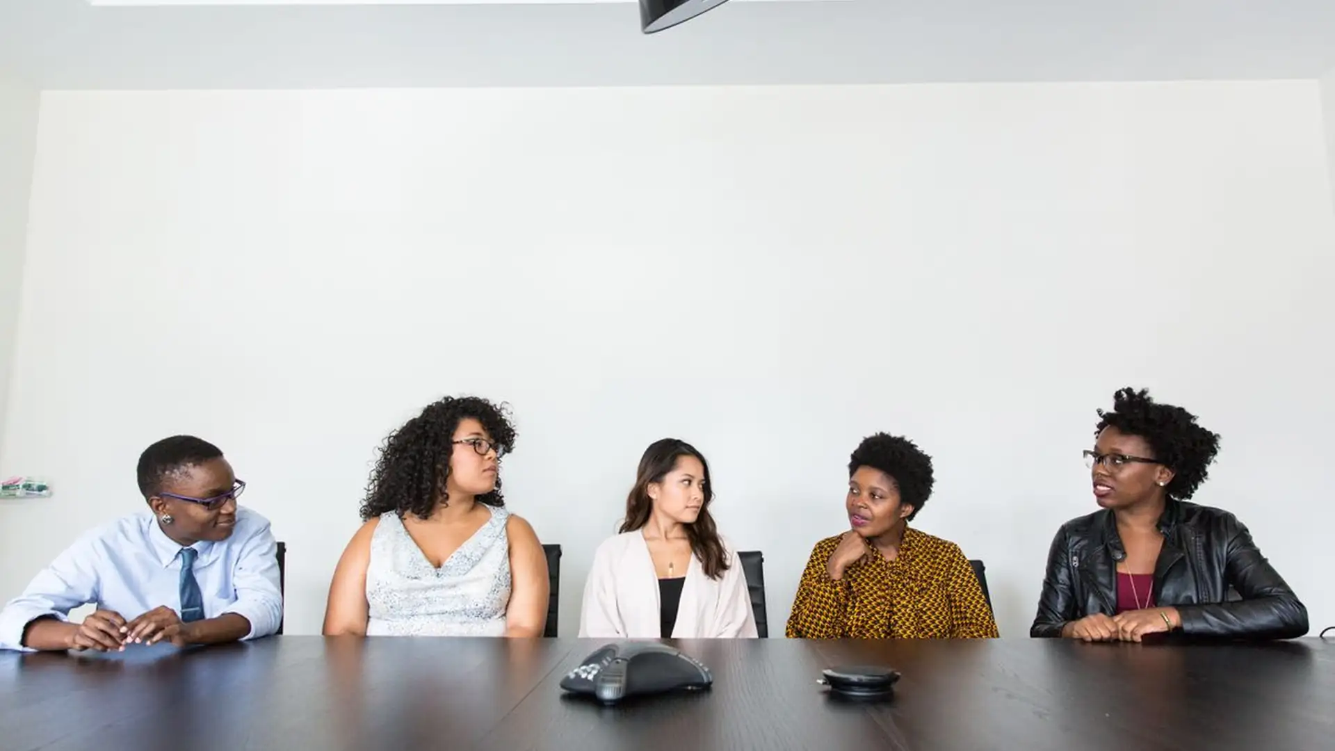 Business team collaborating around a table in a modern office