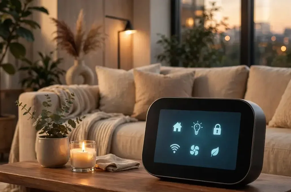 Apple HomeView Siri AI hub - smart home hub device in modern living room