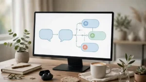 AI chatbot builder without coding - no-code chatbot conversation flow interface